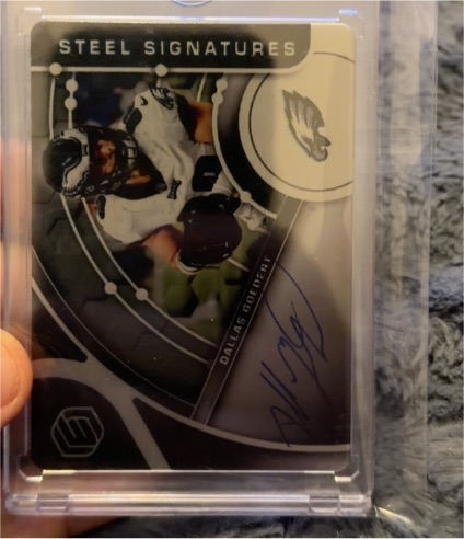 2022 Panini Elements Steel Signatures # Dallas Goedert — front