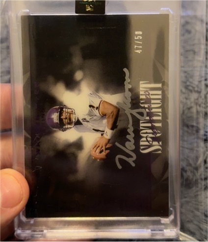 2024 Panini Black Spotlight Signatures #47/50 Warren Moon — front