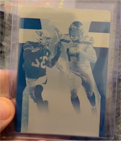 Unknown Football Printing Plate Card — front