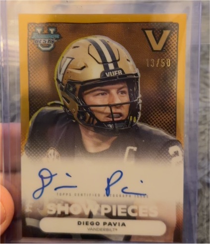 2025 Bowman Best U #BSA-DP Diego Pavia Showpieces Auto — front