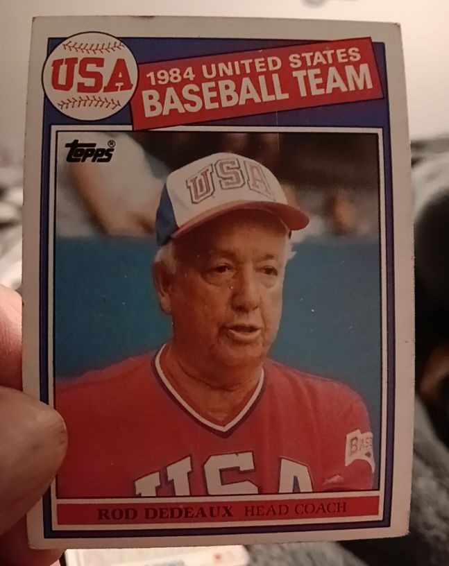 1985 Topps #389 Rod Dedeaux — front