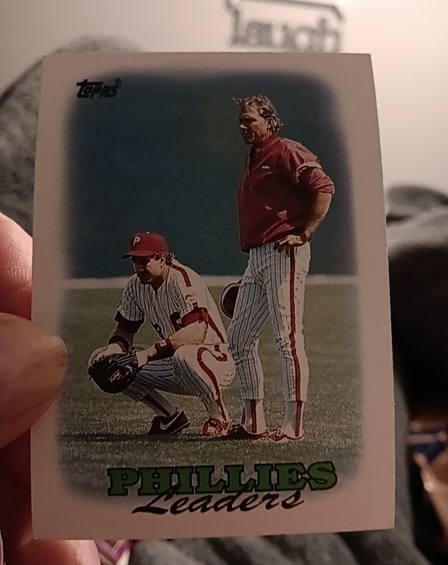 1988 Topps #669 Philadelphia Phillies Team Leaders — front