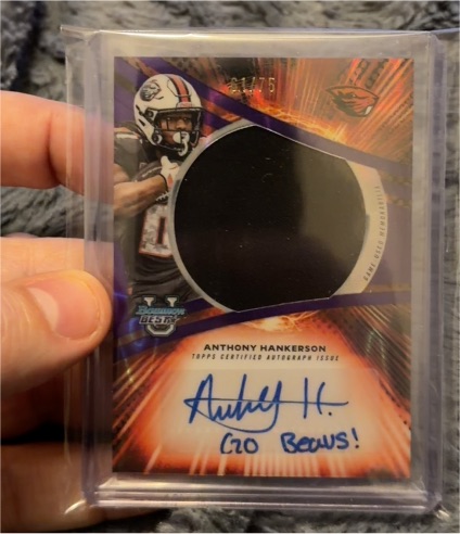 2025 Bowman Best U Jumbo Relic Auto Anthony Hankerson — front