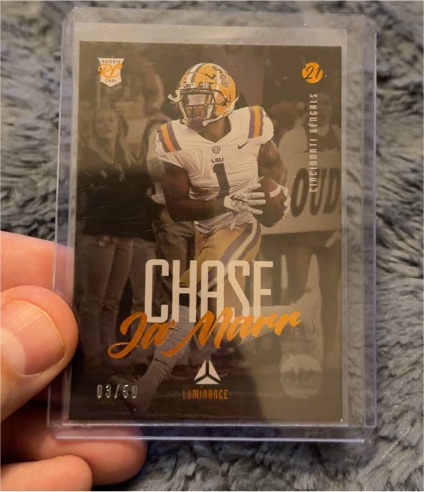2021 Panini Chronicles Luminance Update Rookies #212 Ja'Marr Chase — front