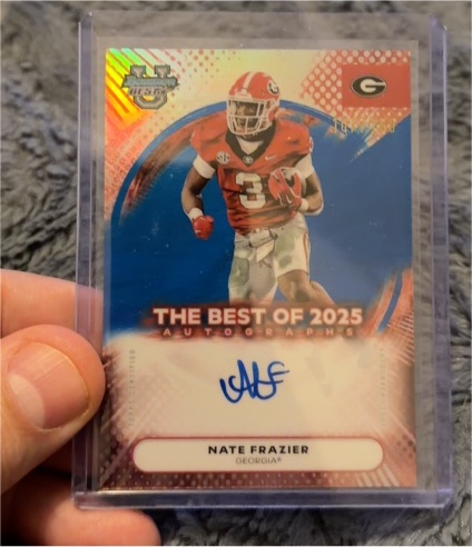 2025 Bowman's Best University #BOA-NFR Nate Frazier Best of 2025 Autographs — front