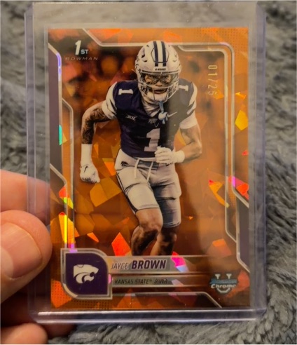 2025 Bowman University Chrome #71 Jayce Brown — front