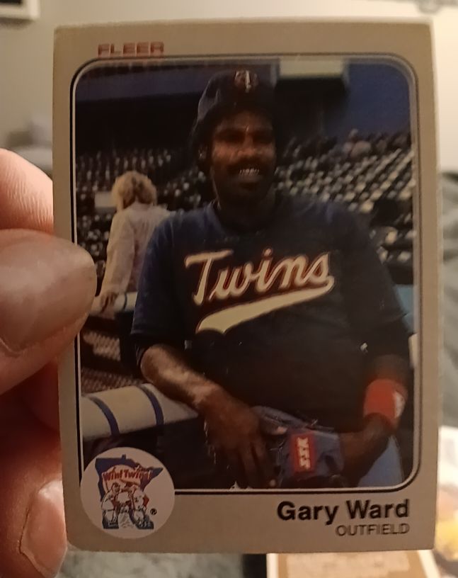 1983 Fleer #627 Gary Ward — front