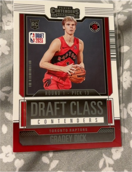 2023-24 Panini Contenders #7 Gradey Dick 2023 Draft Class Contenders — front