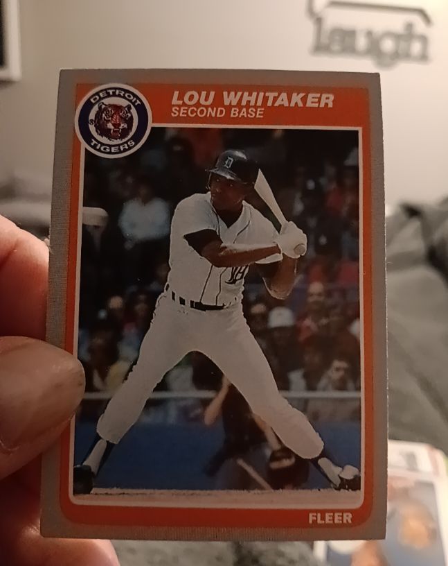 1985 Fleer #24 Lou Whitaker — front