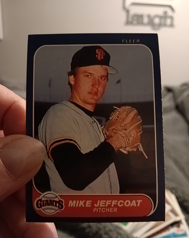 1986 Fleer #545 Mike Jeffcoat — front