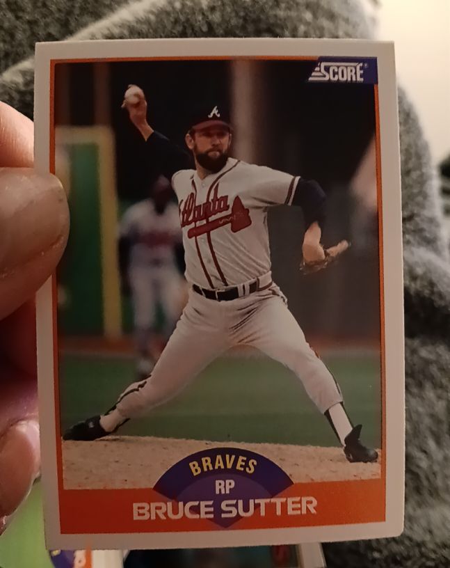 1989 Score #425 Bruce Sutter Atlanta Braves — front