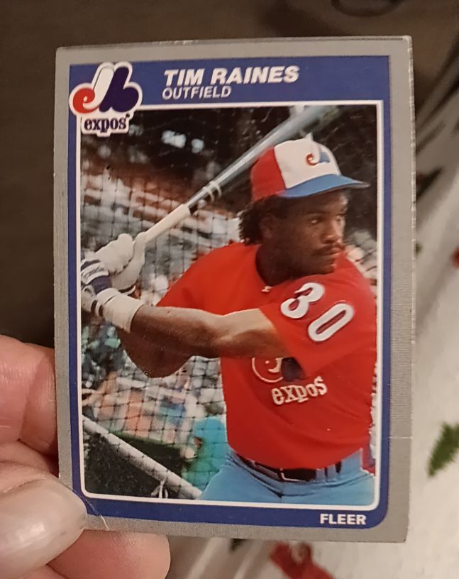 1985 Fleer #405 Tim Raines — front