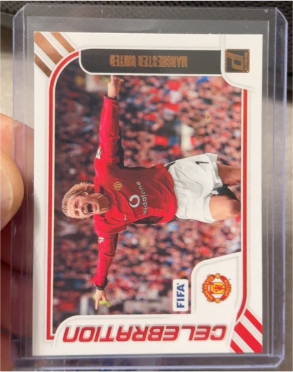2023-24 Panini Donruss FIFA Celebration #21 David Beckham Manchester United — front