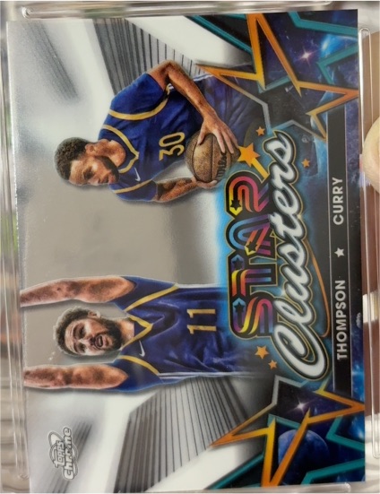 2024 Topps Chrome Cosmic #SC-20 Klay Thompson & Stephen Curry Star Clusters — front