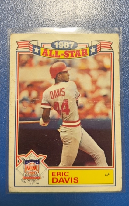 1987 Topps Glossy All-Stars #17 Eric Davis — front