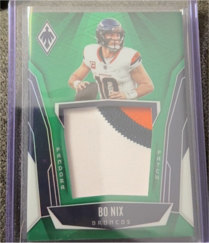 2025 Panini Phoenix Pandora Patch Bo Nix #PAP-BNX — front