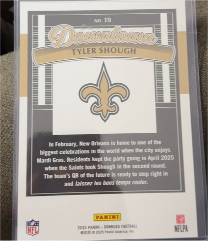 2025 Panini Donruss Downtown #19 Tyler Shough — front