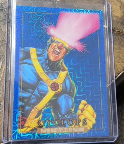2024 SkyBox Marvel Masterpieces '92 Platinum #13 Cyclops — front