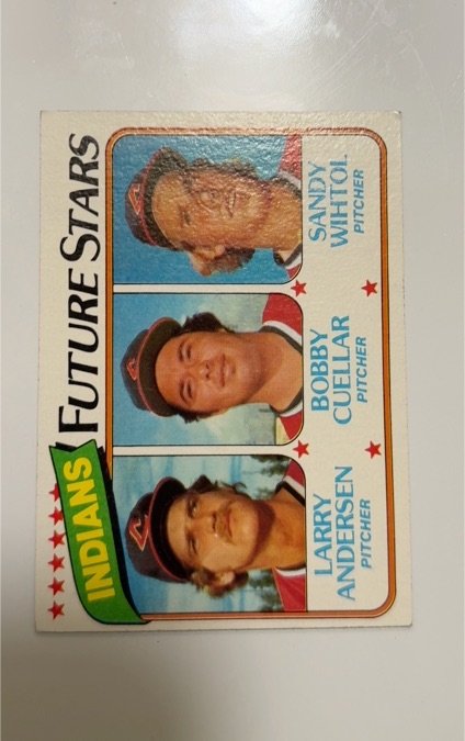 1980 Topps #665 Larry Andersen/Bobby Cuellar/Sandy Wihtol — front