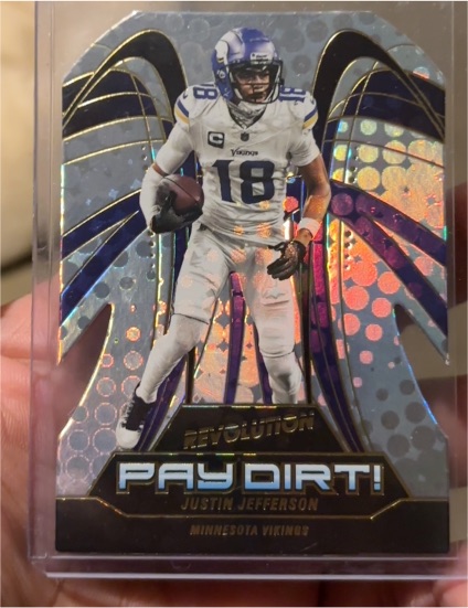 2025 Panini Revolution #15 Justin Jefferson Pay Dirt! Die-Cut — front