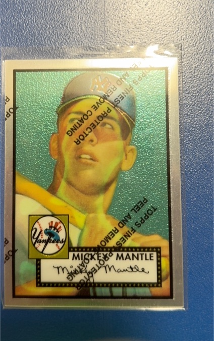 1996 Topps Finest #2 Mickey Mantle — front