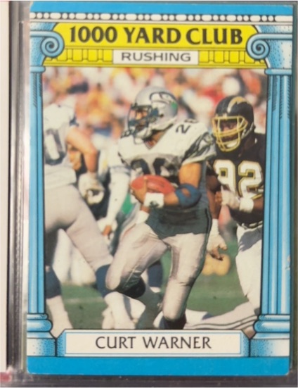 1987 Topps #5 Curt Warner 1000 Yard Club Seattle Seahawks — front