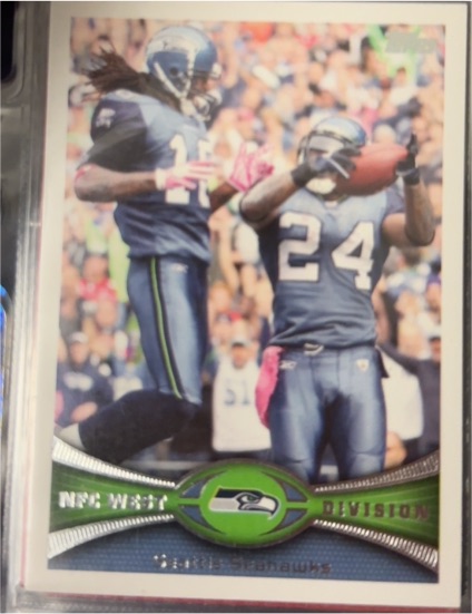 2012 Topps #161 Marshawn Lynch / Sidney Rice Seattle Seahawks — front