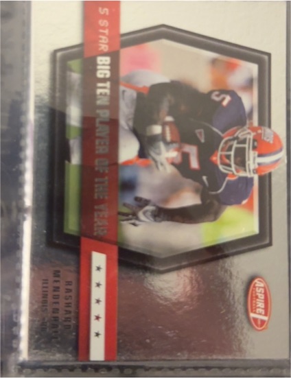 2008 SAGE Aspire #FS-18 Rashard Mendenhall Big Ten 5 Star — front