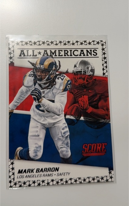 2016 Score All-Americans #20 Mark Barron — front