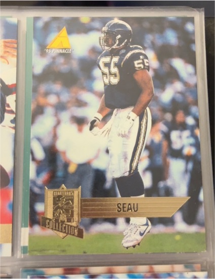 1995 Pinnacle Club Collection #222 Junior Seau — front