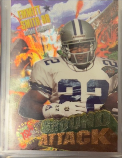 1995 Topps Stadium Club #G1 Emmitt Smith / Daryl Johnston Ground Attack — front