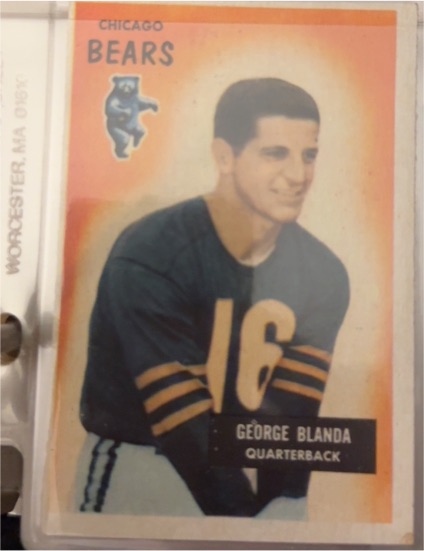 1955 Bowman #62 George Blanda — front