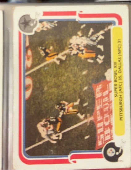 1980 Fleer Team Action #69 Super Bowl XIII Pittsburgh Steelers vs Dallas Cowboys — front