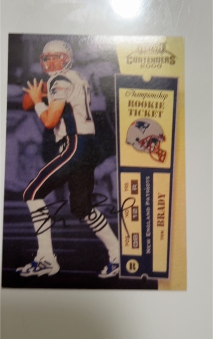 2000 Playoff Contenders #102 Tom Brady Rookie Ticket — front