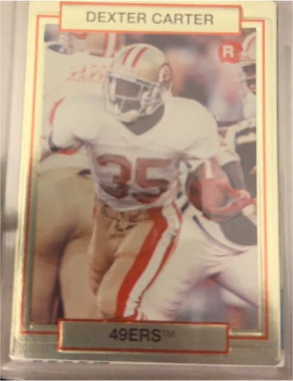 1990 Score Dexter Carter Rookie Card #R — front