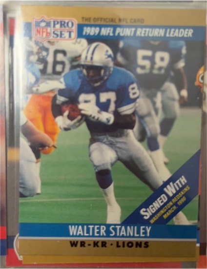 1990 Pro Set #15b Walter Stanley — front