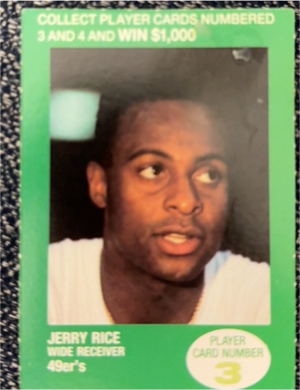 1990 British Petroleum (BP) #3 Jerry Rice — front