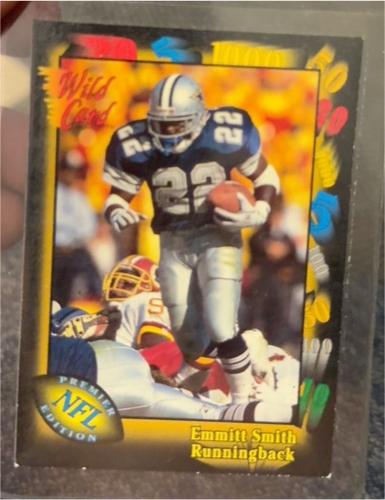 1991 Wild Card #46 Emmitt Smith — front