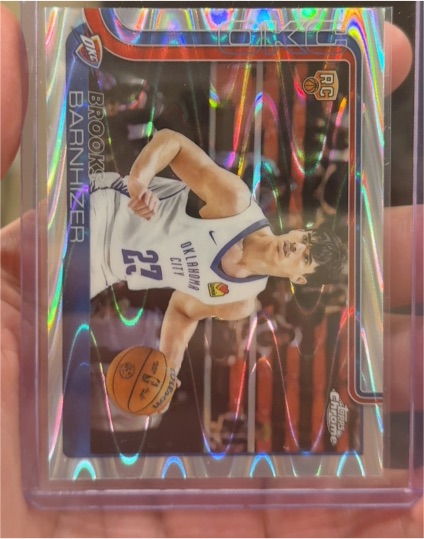 2025-26 Topps Chrome #295 Brooks Barnhizer RC Thunder — front