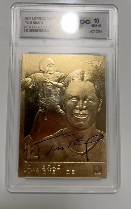 2005 Merrick Mint 23K Gold Tom Brady #1 — front