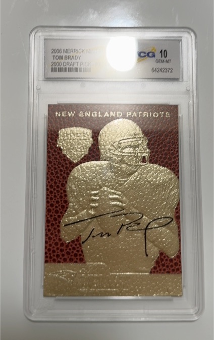 2006 Merrick Mint Feel The Game 2000 Draft Pick Tom Brady — front