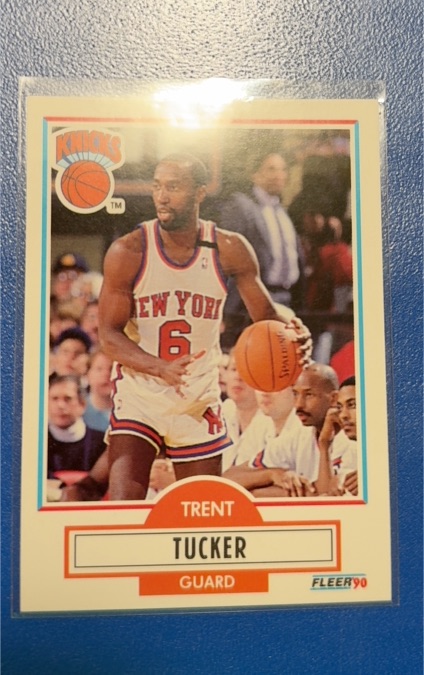 1990 Fleer #129 Trent Tucker — front