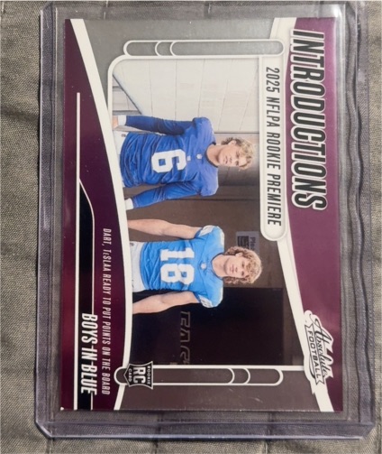2025 Panini Absolute Introductions #I-JDT Jaxson Dart & Isaac TeSlaa — front