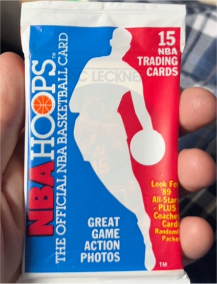 1989 NBA Hoops #N/A Basketball Wax Pack — front
