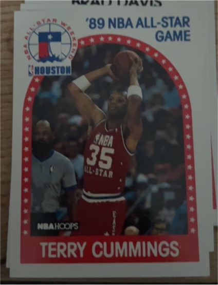 1989-90 NBA Hoops #256 Terry Cummings '89 NBA All-Star Game — front