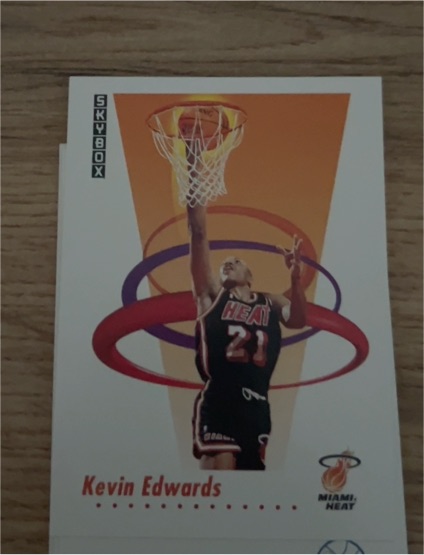 1991-92 SkyBox #148 Kevin Edwards Miami Heat — front
