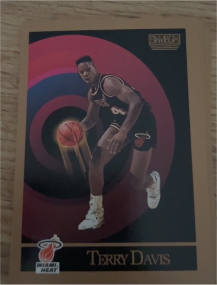 1990-91 SkyBox #144 Terry Davis Rookie Miami Heat — front