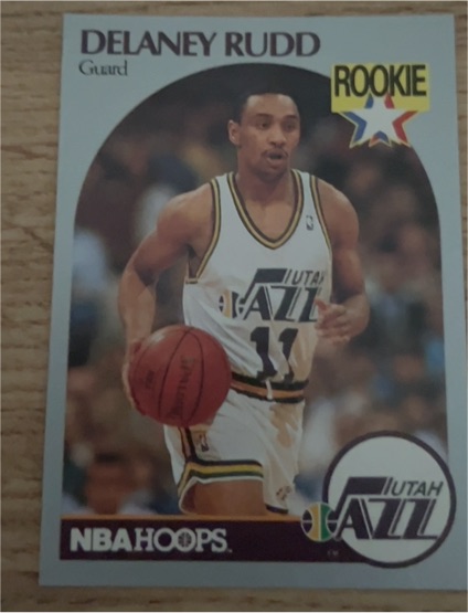 1990-91 NBA Hoops #293 Delaney Rudd — front