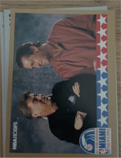 1990-91 Hoops #NNO Chuck Daly / Pat Riley All-Star Checklist — front