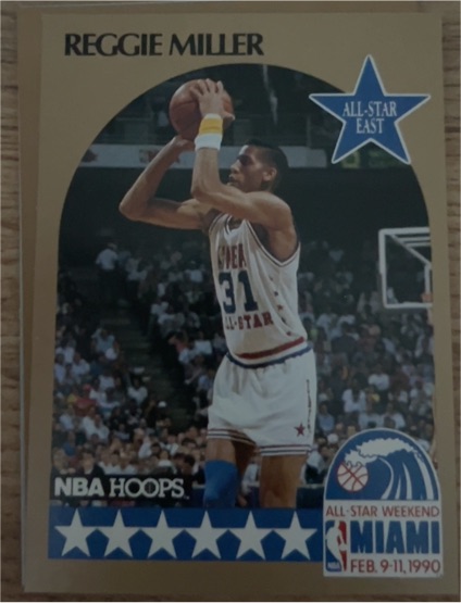 1990 NBA Hoops #7 Reggie Miller All Star — front